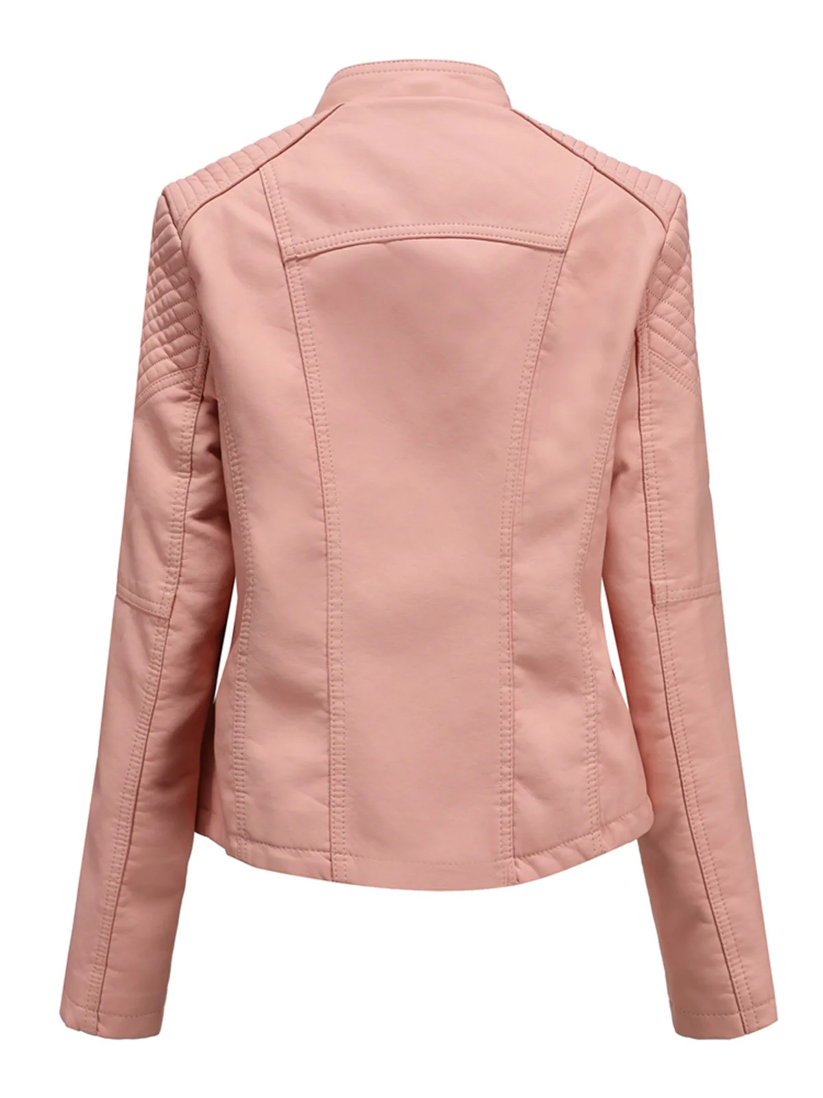1960s Solid Faux Leather Motorcycle Jacket - Image 15