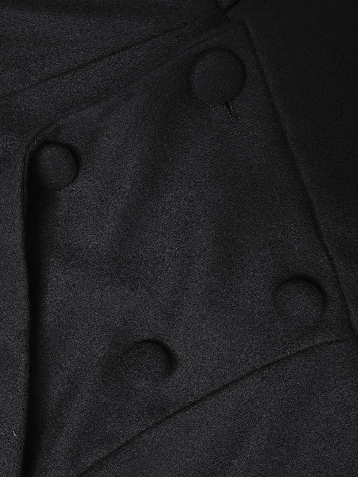 1960s Solid Lantern Sleeves Wide Lapel Coat - Image 5