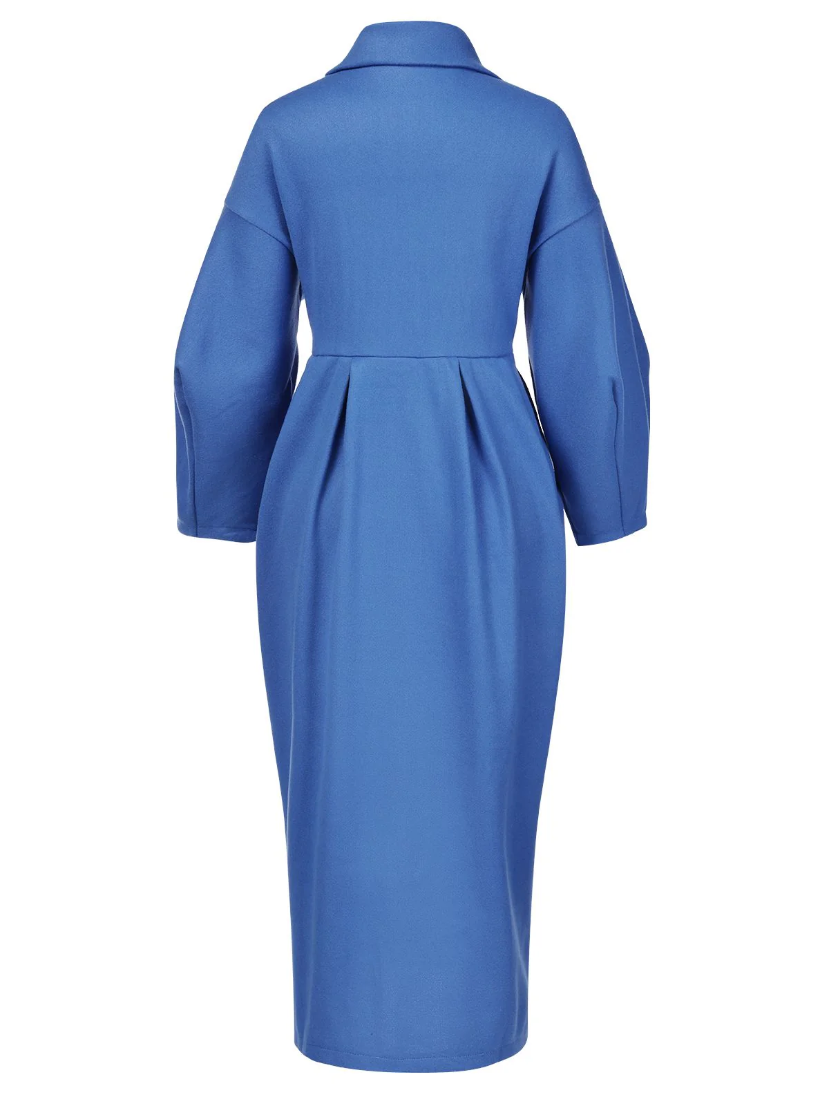 1960s Solid Lantern Sleeves Wide Lapel Coat - Image 7