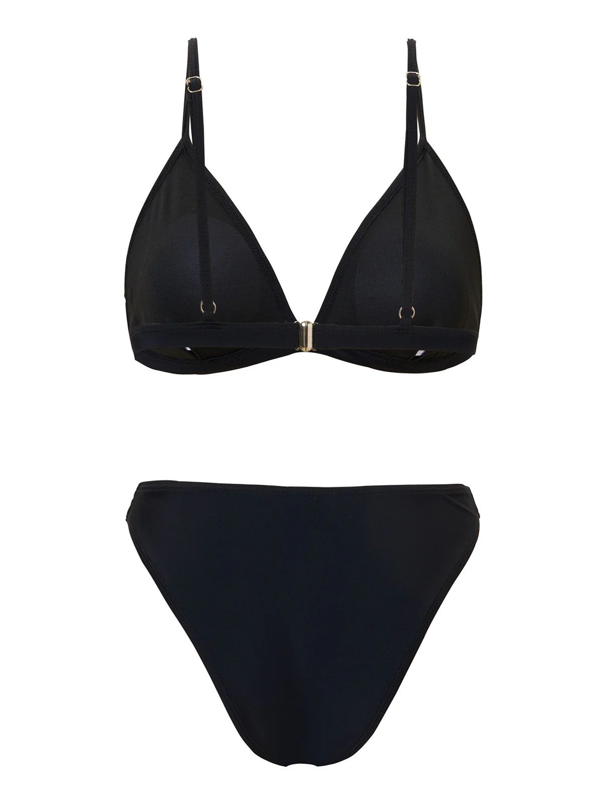 1960s Solid Mesh Plunge Bikini Set & Cover-Up - Image 7