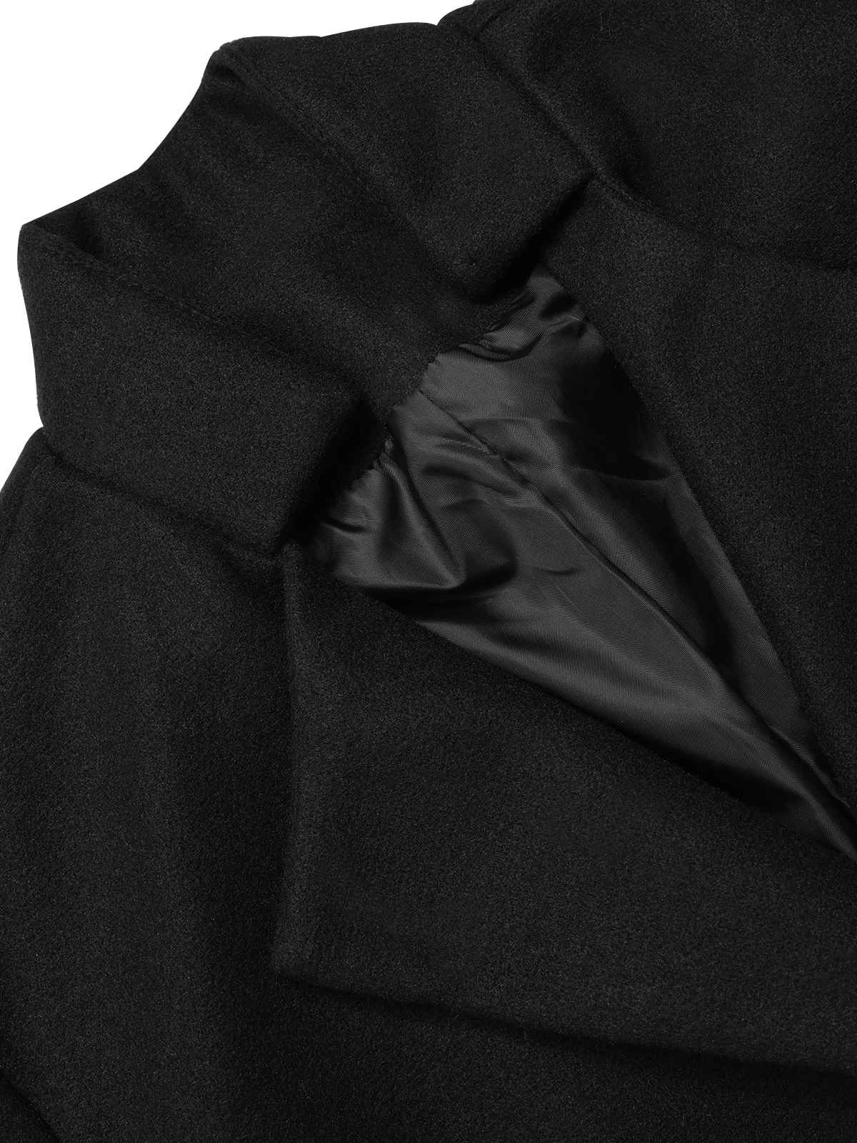 1960s Solid Stand Collar Lapel Coat - Image 8