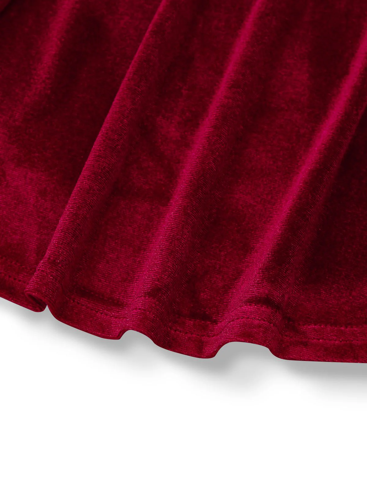 1960s Solid Velvet Half-Sleeve Dress - Image 6
