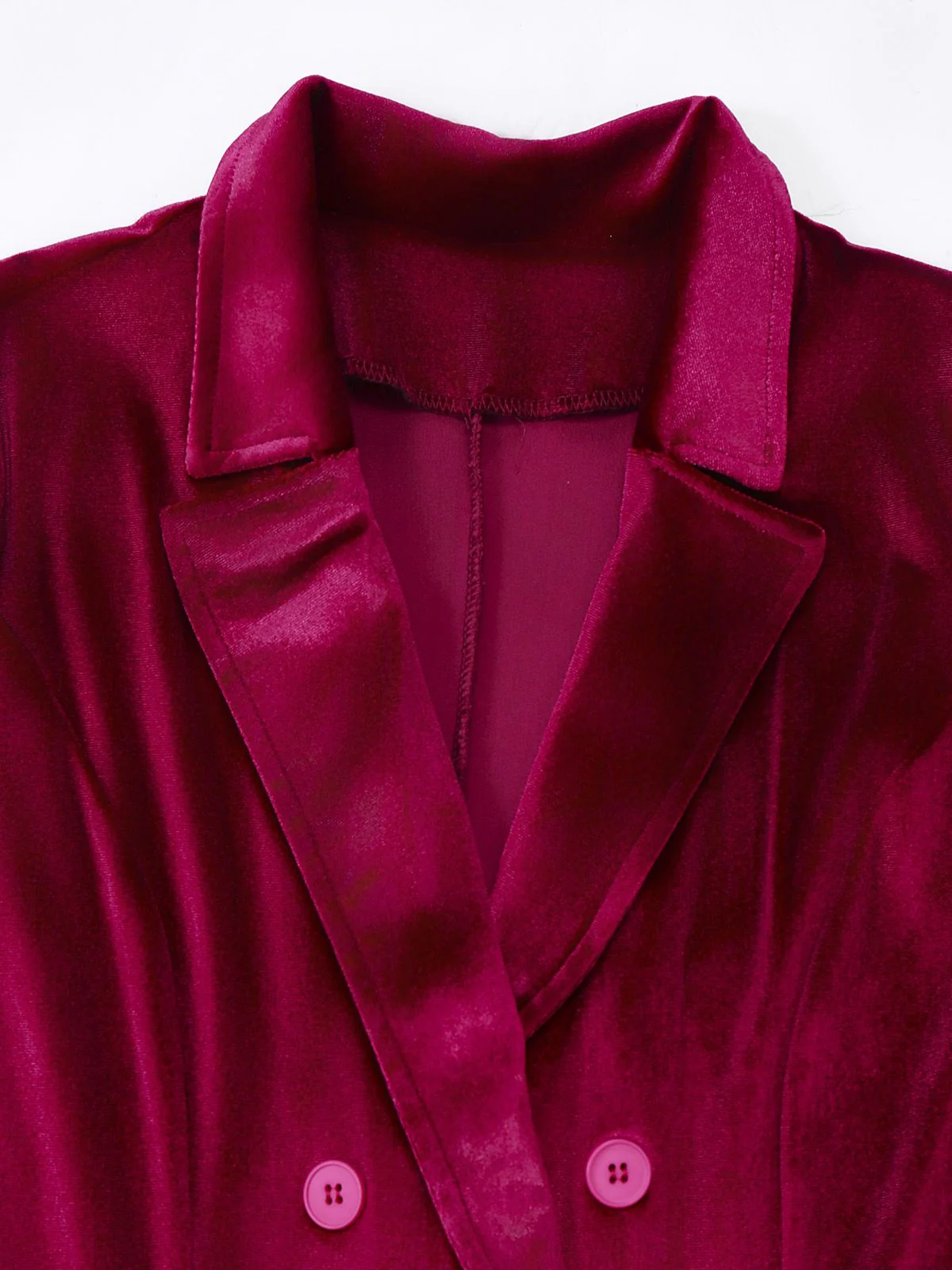 1960s Solid Velvet Long Sleeve Blazer Dress - Image 4