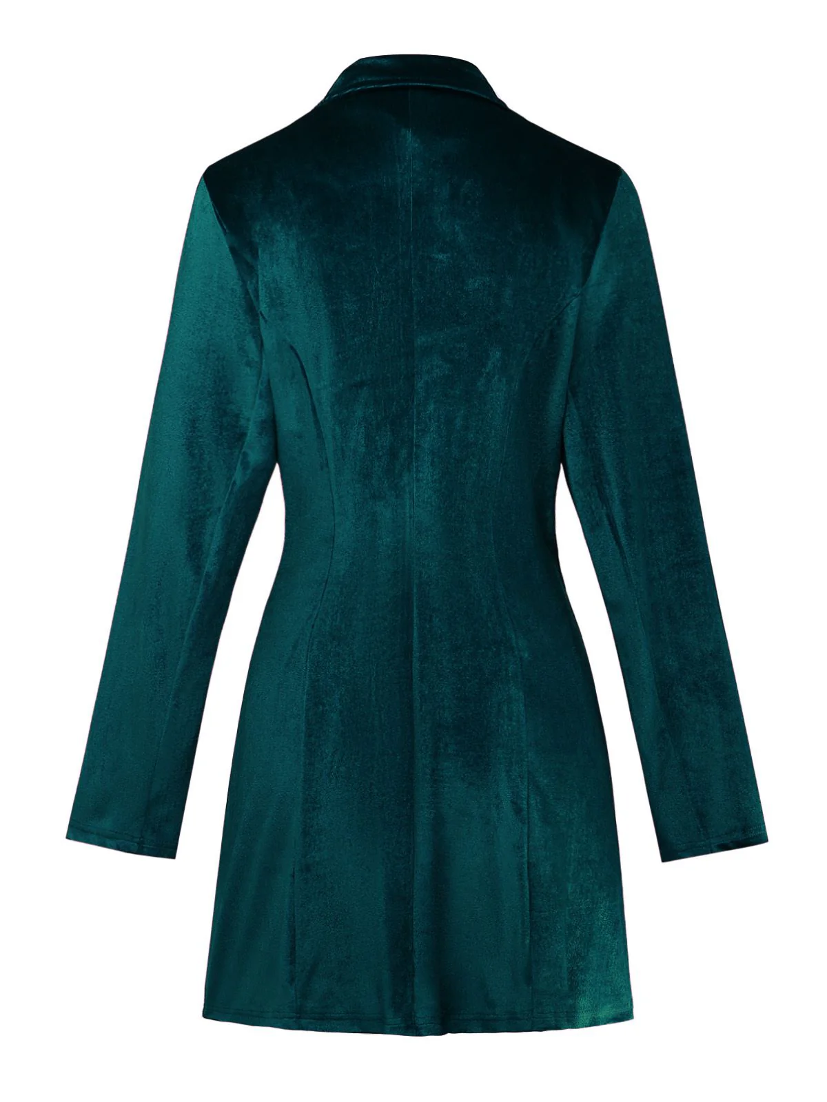 1960s Solid Velvet Long Sleeve Blazer Dress - Image 9