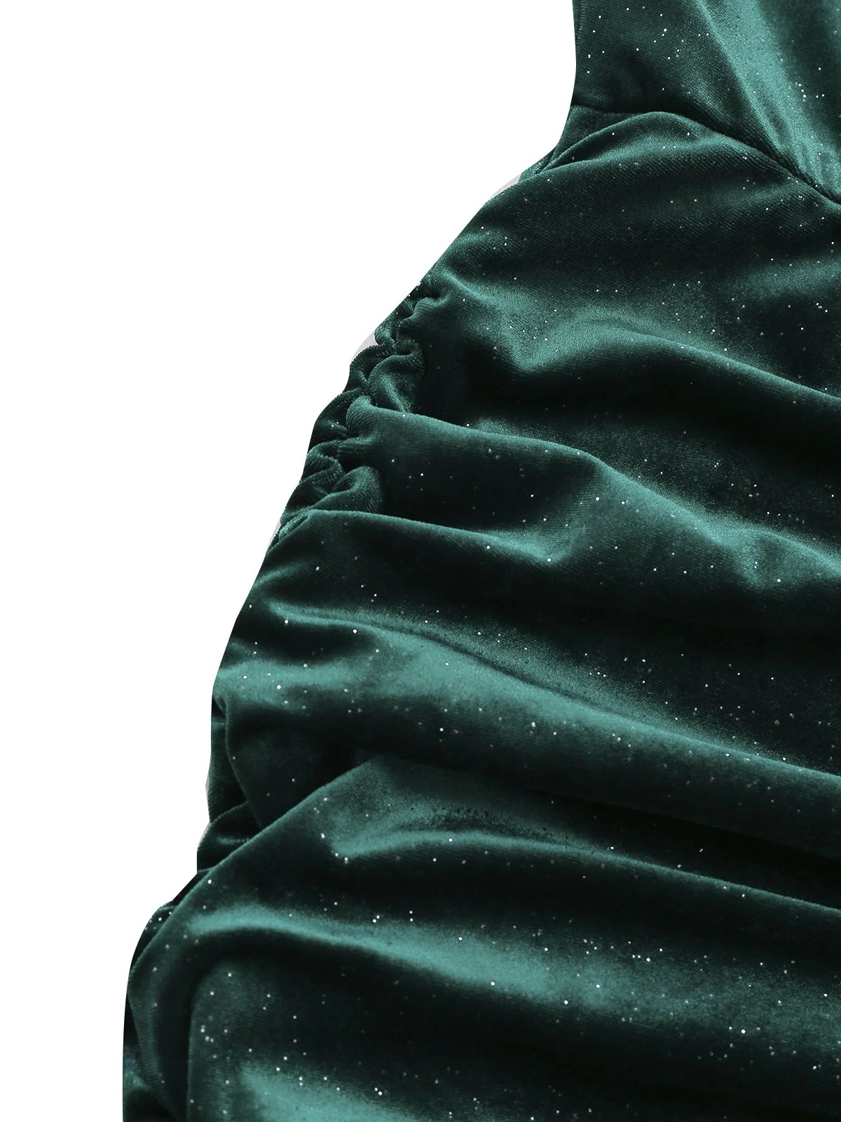 1960s Solid Velvet Long Sleeve Cowl Neck Dress - Image 4