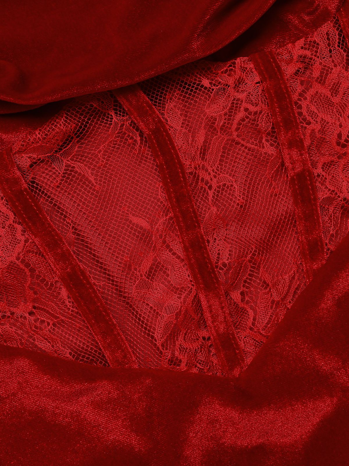 1960s Solid Velvet Sling Dress With Sleeves - Image 5