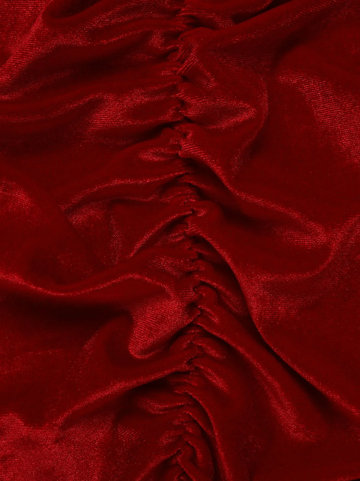 1960s Solid Velvet Sling Dress With Sleeves - Image 6
