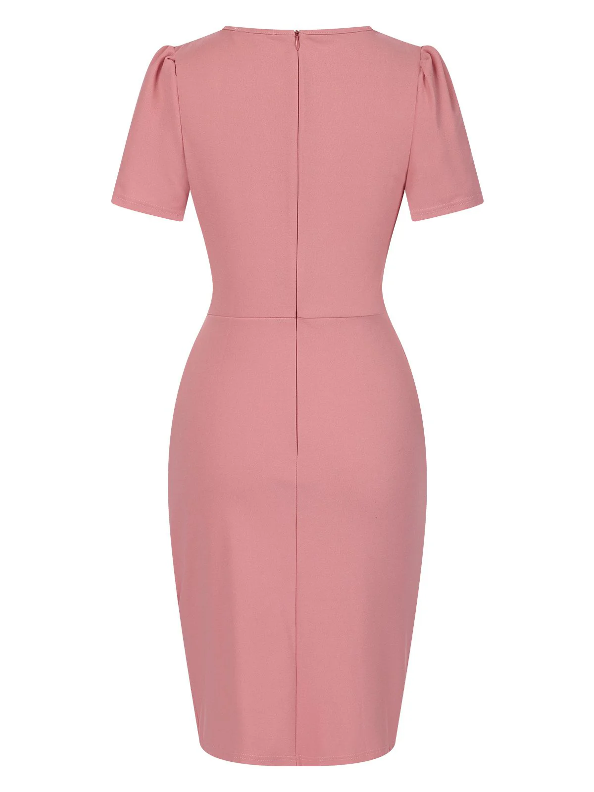 1960s Solid Wrinkle Puff Tulip Hem Dress - Image 11