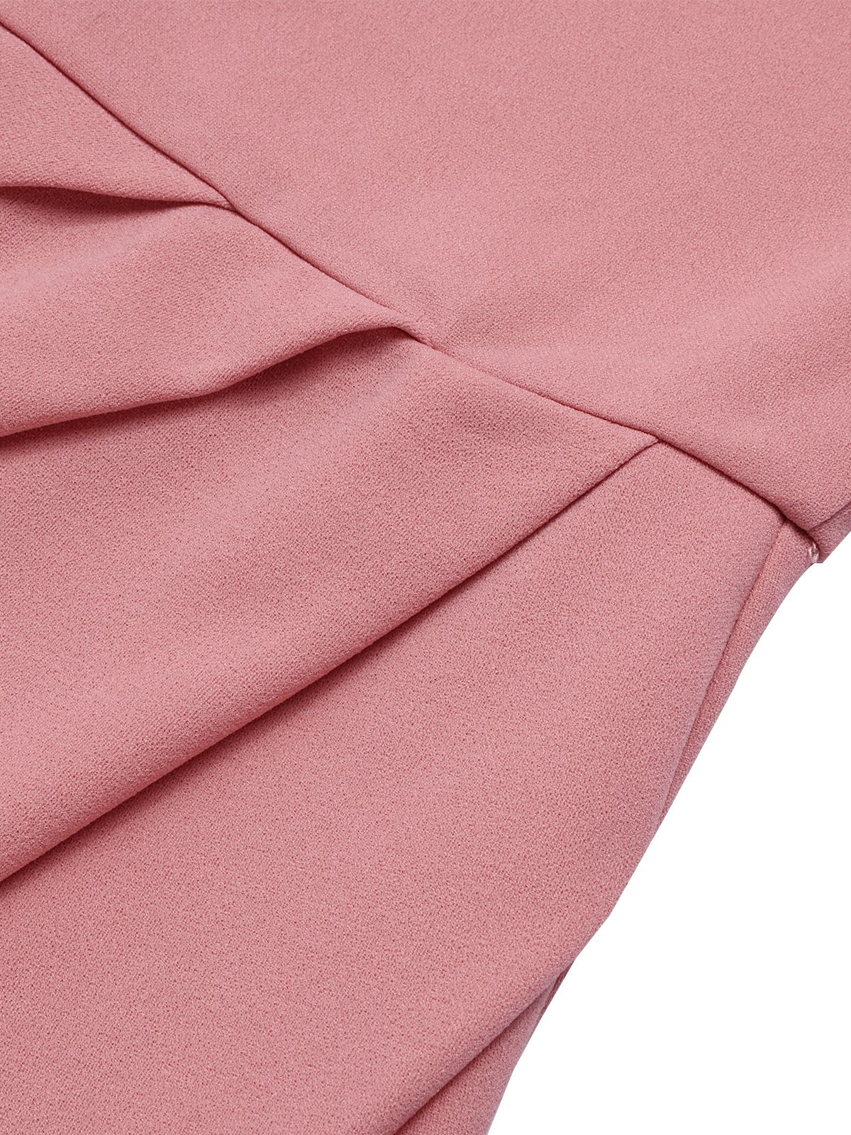 1960s Solid Wrinkle Puff Tulip Hem Dress - Image 14