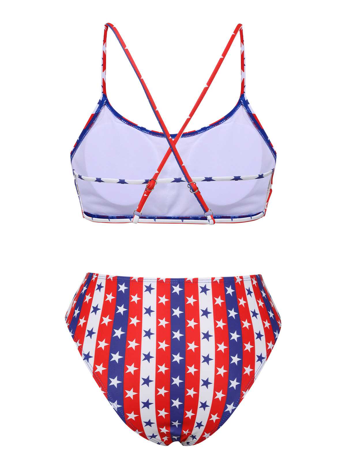 1960s Spaghetti Strap Independence Day Swimsuit - Image 3