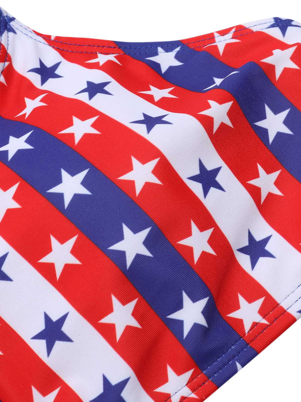 1960s Spaghetti Strap Independence Day Swimsuit - Image 4