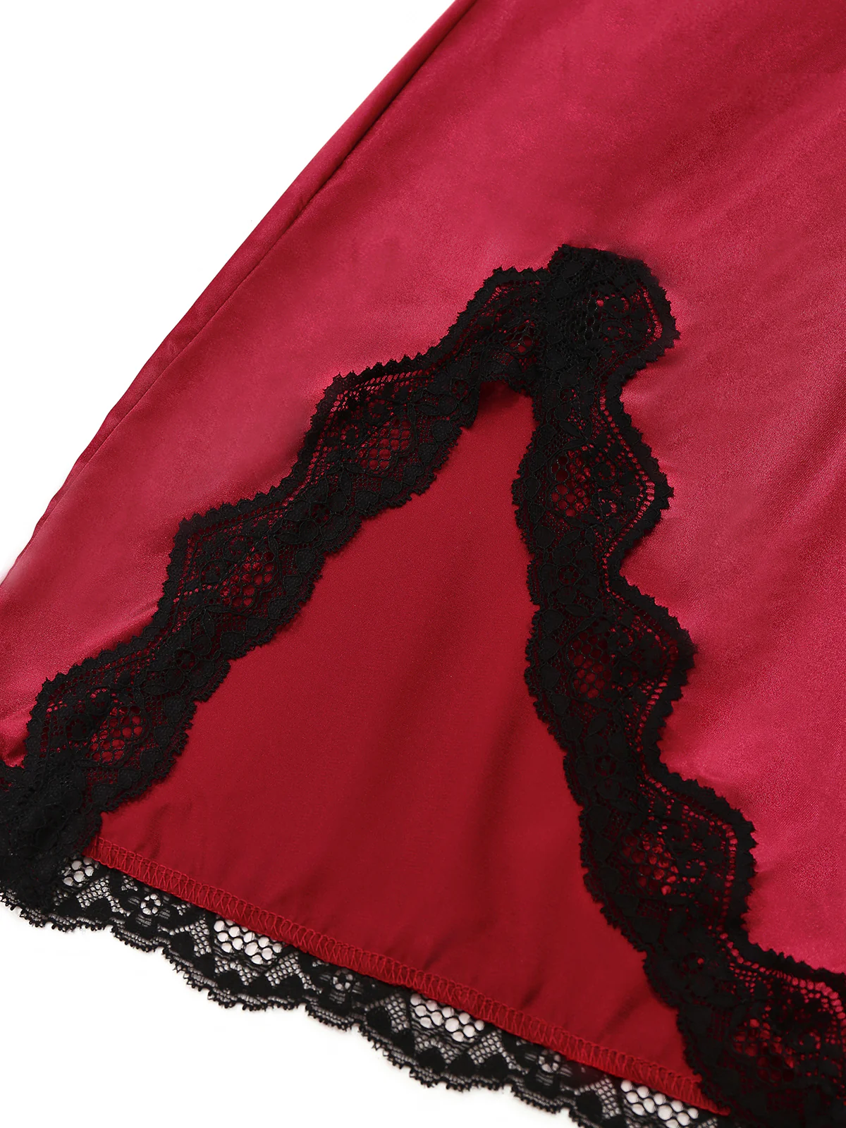 1960s Spaghetti Strap Satin Lace Nightgown - Image 5