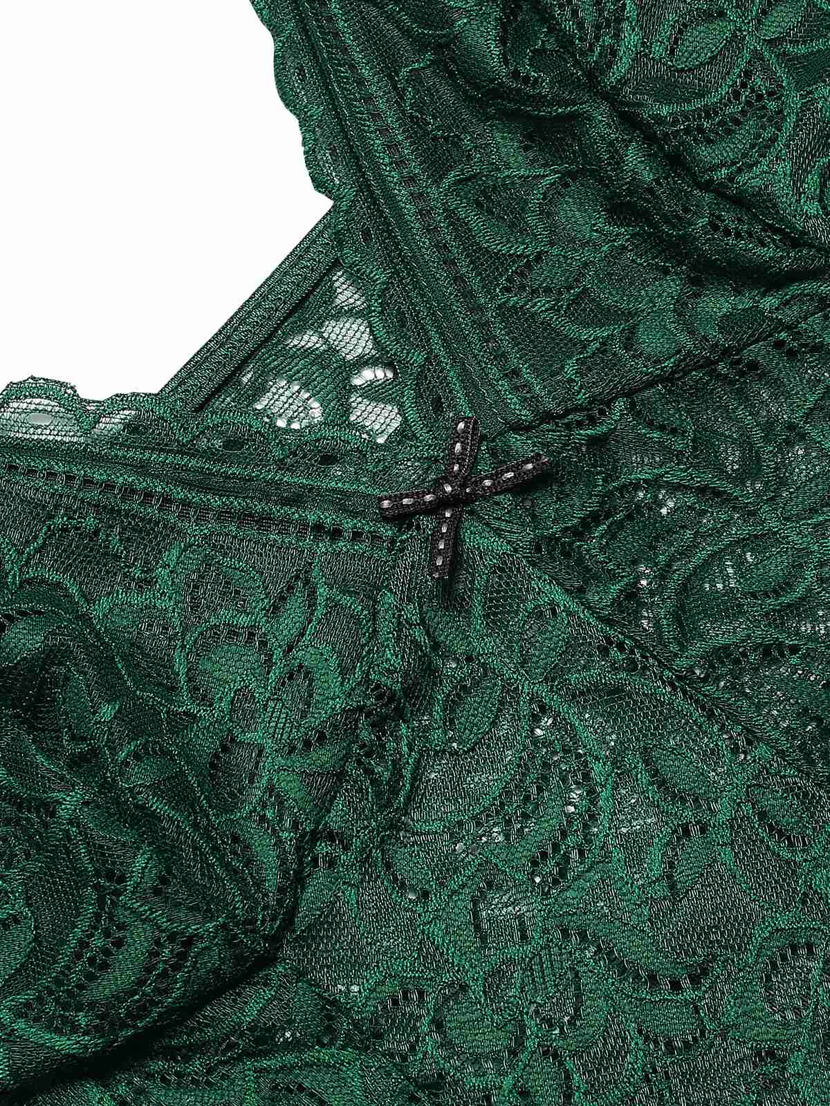 1960s Spaghetti Straps Lace Sheer Nightgown - Image 6