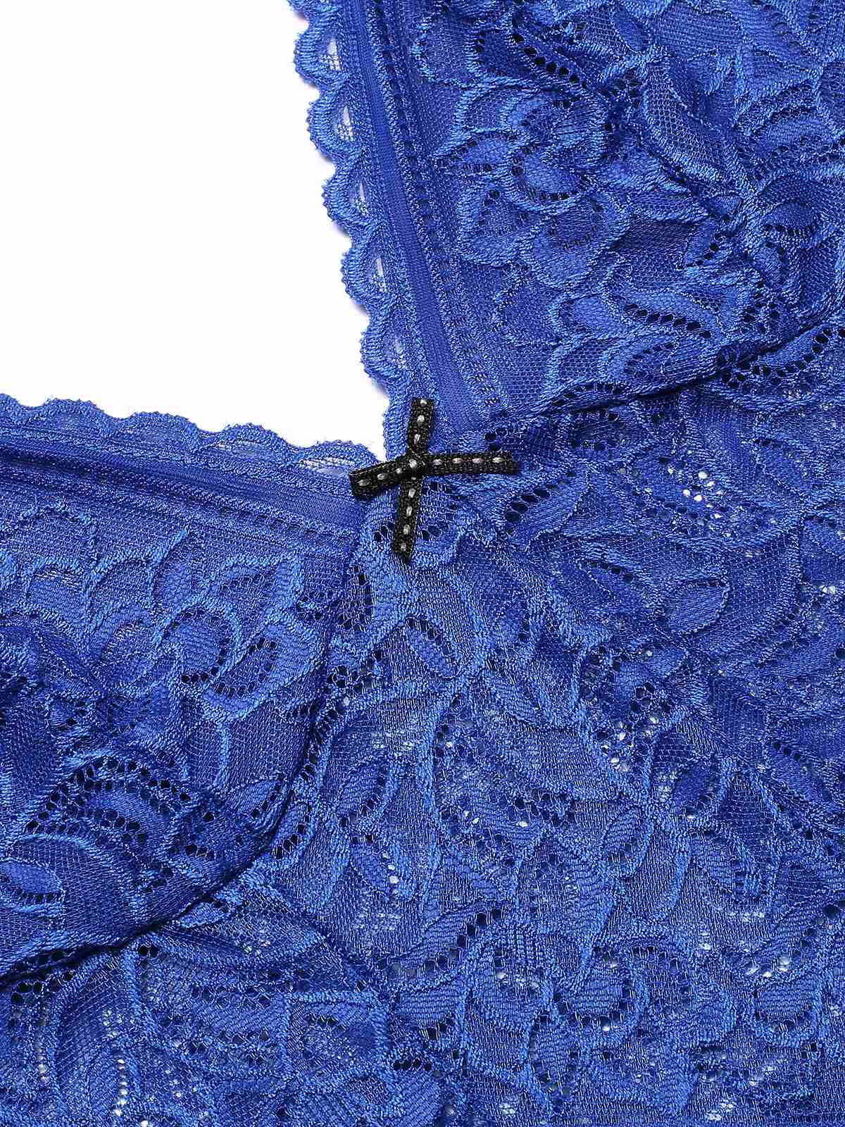 1960s Spaghetti Straps Lace Sheer Nightgown - Image 11