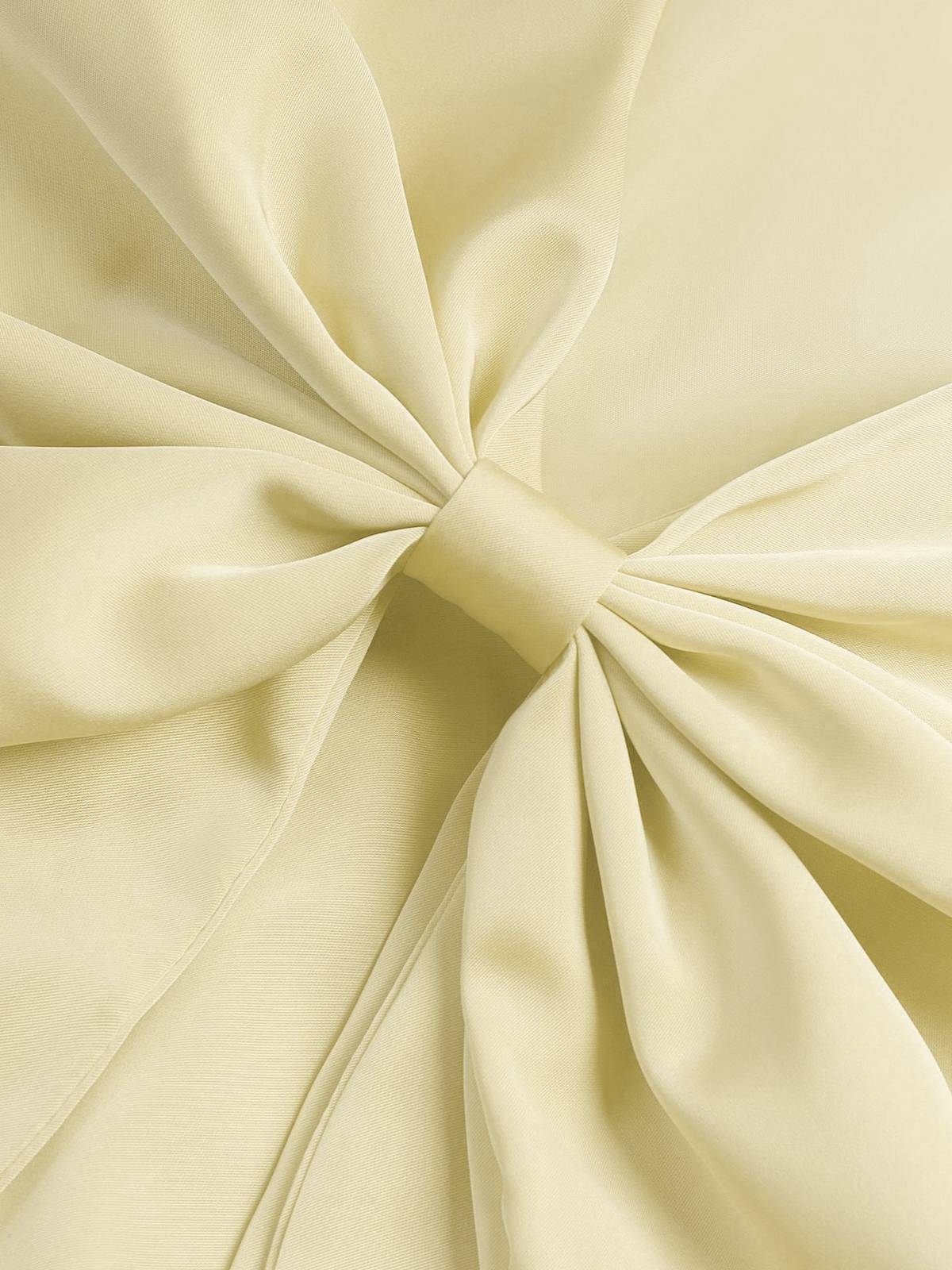 1960s Square Neck Back Bow Satin Dress - Image 3