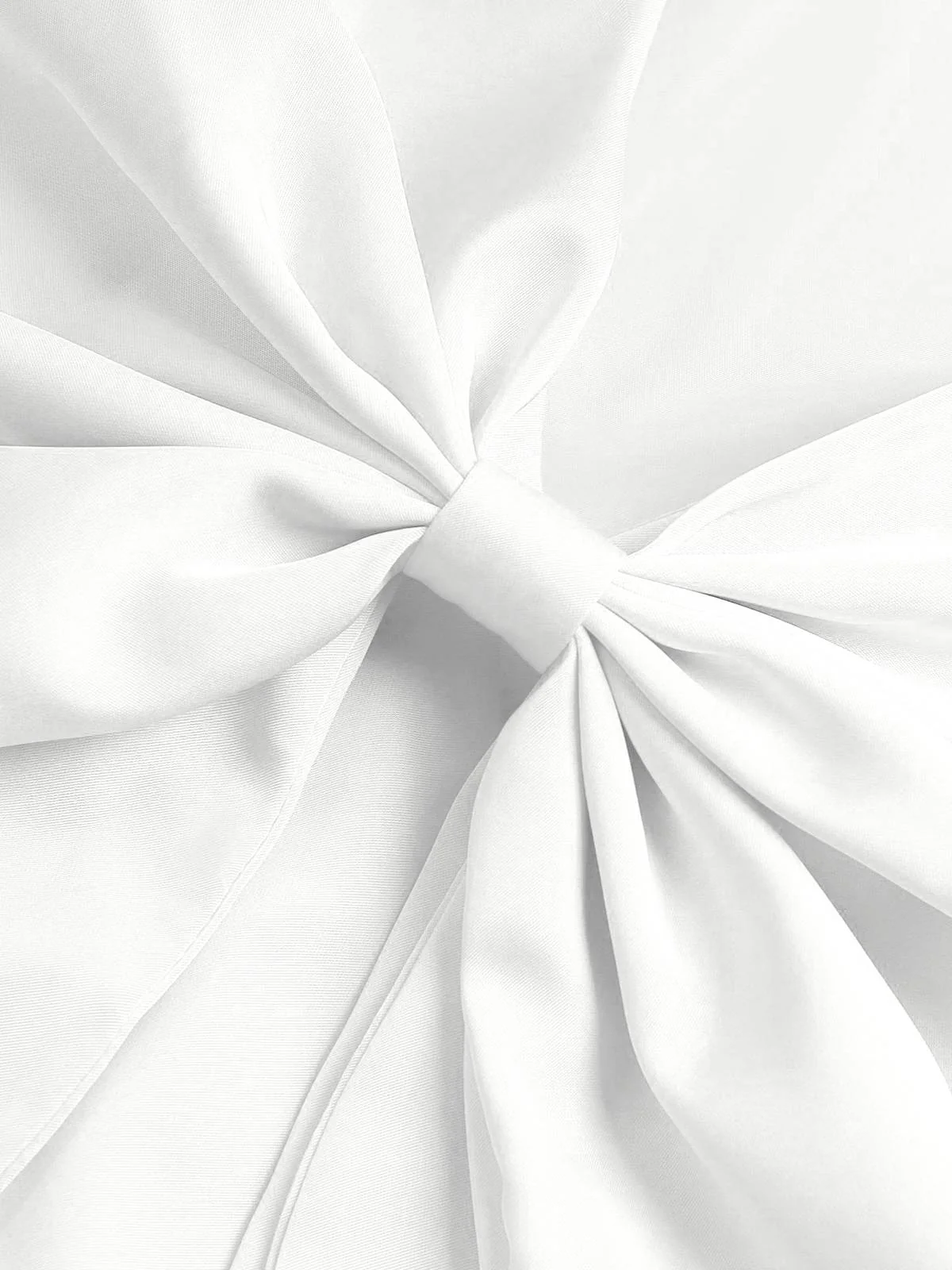 1960s Square Neck Back Bow Satin Dress - Image 6