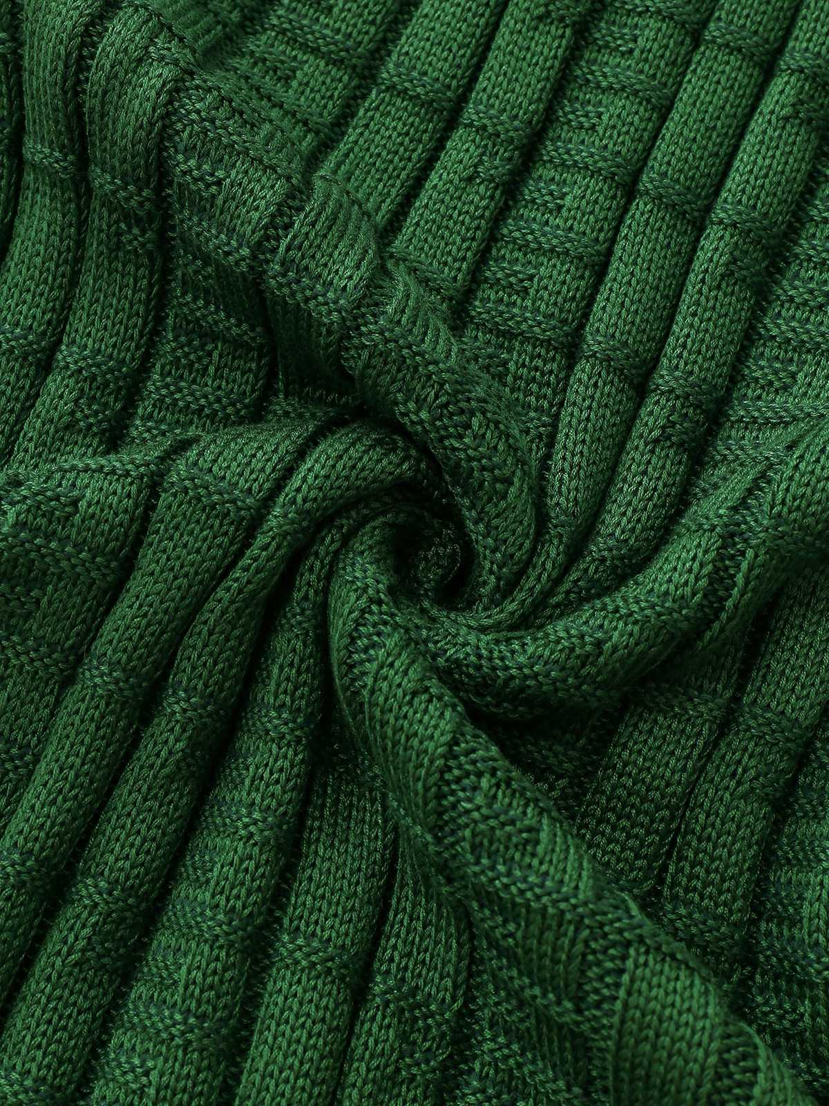 1960s Square Neck Pearl Button Knitted Dress - Image 7