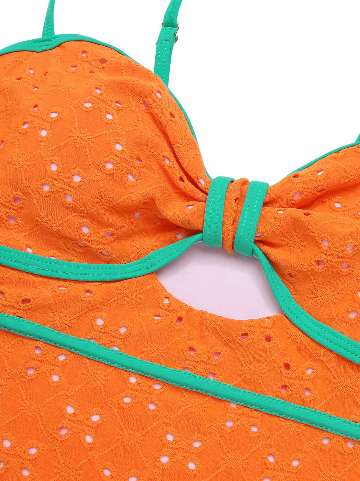 1960s Strap Contrast Trim One-Piece Swimsuit - Image 12