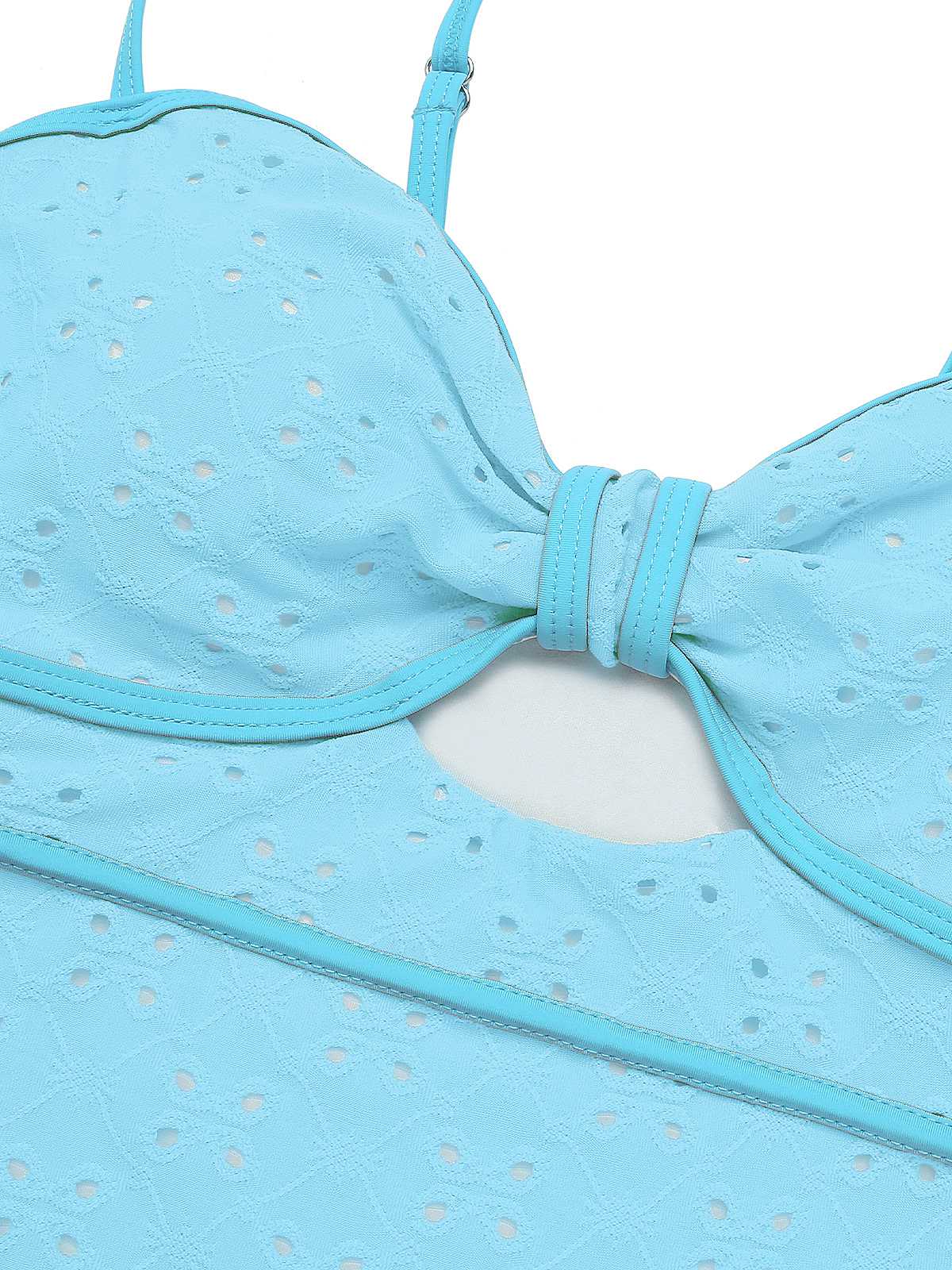 1960s Strap Contrast Trim One-Piece Swimsuit - Image 8