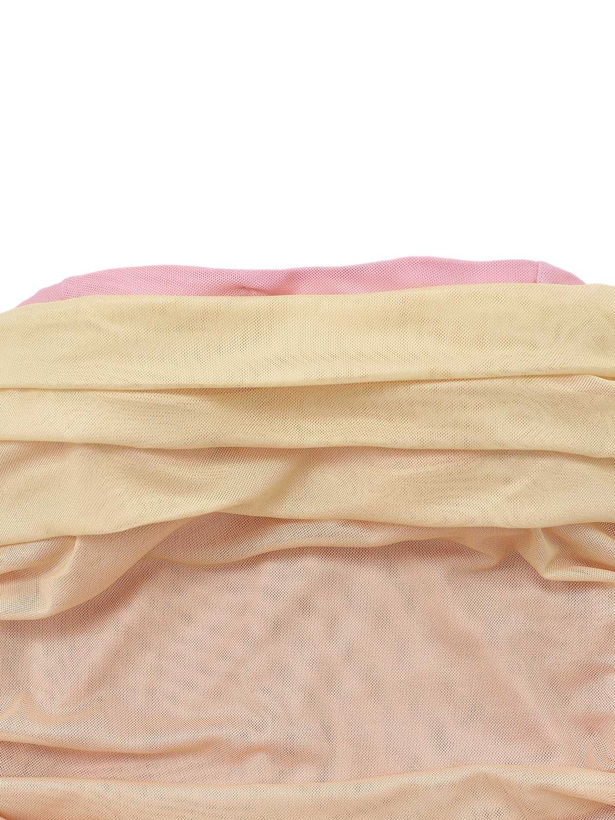 1960s Strapless Gradient Ruched Bodycon Dress With Scarf - Image 3