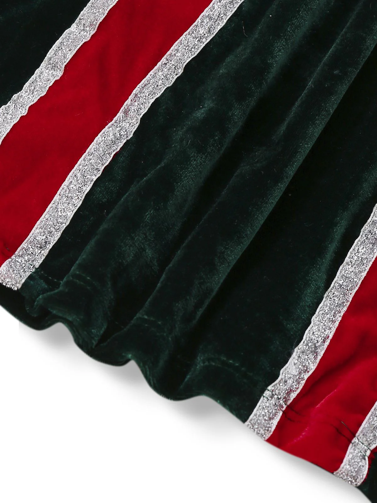 1960s Strapless Velvet Christmas Fur Trim Bow Dress Set - Image 6