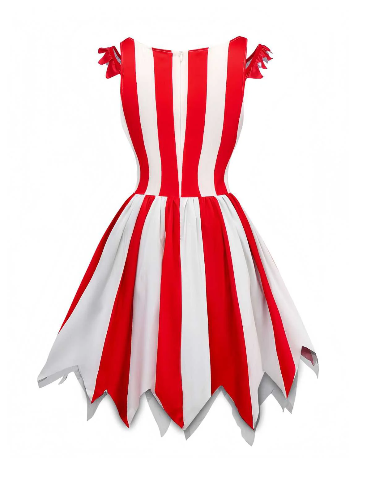 1960s Striped Halloween Evil Clown Slip Dress - Image 2