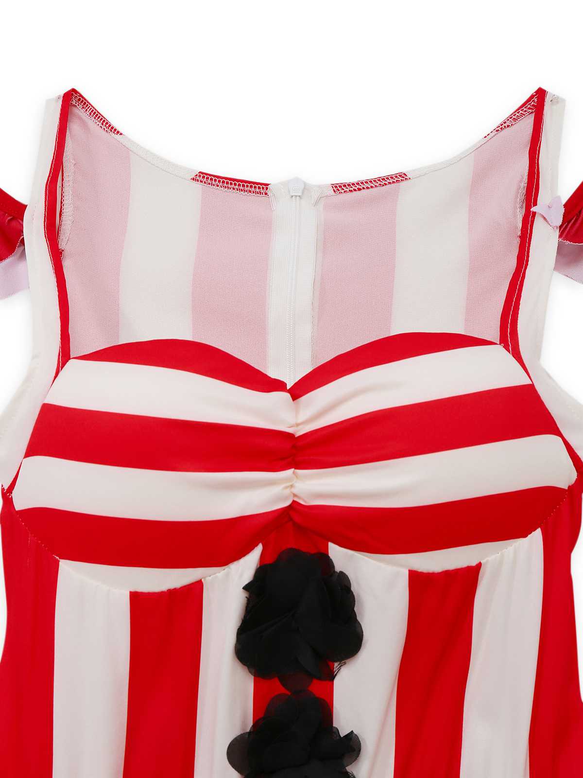 1960s Striped Halloween Evil Clown Slip Dress - Image 3