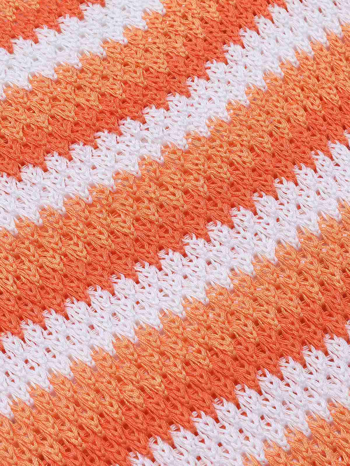 1960s Striped Knitted Spaghetti Straps Dress - Image 4