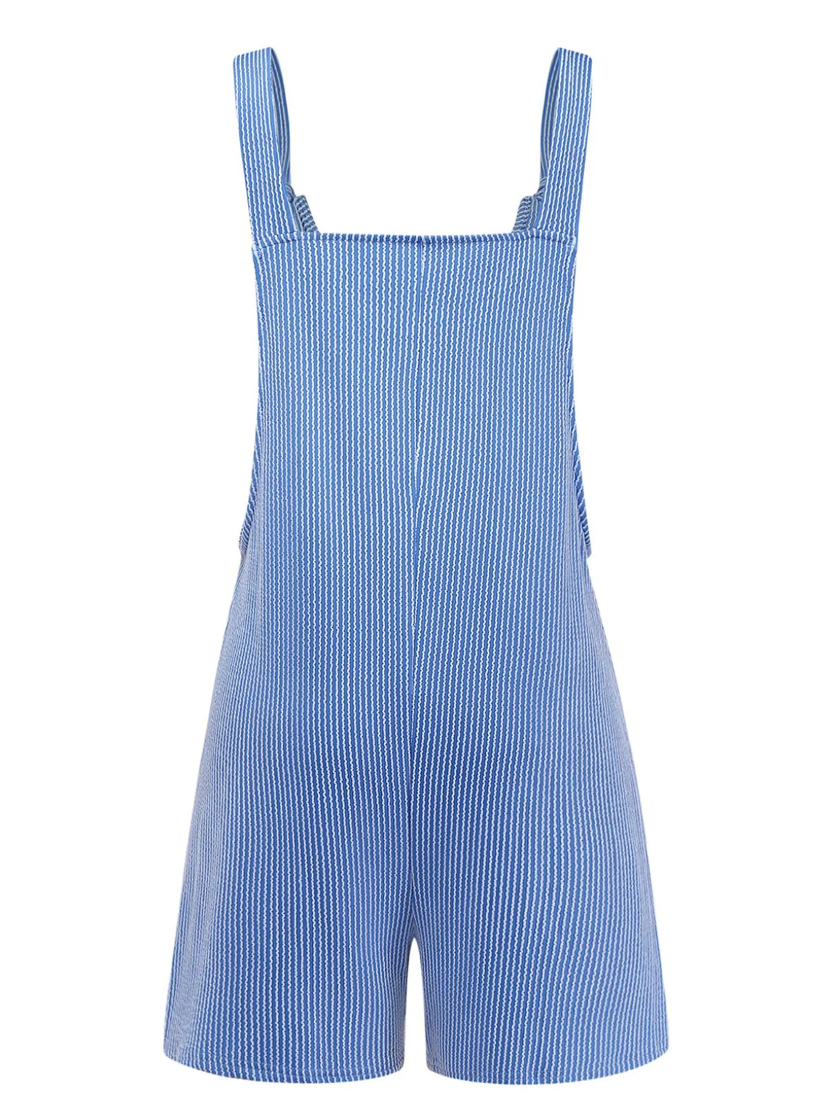 1960s Striped Pocketed Tie-Strap Romper - Image 3