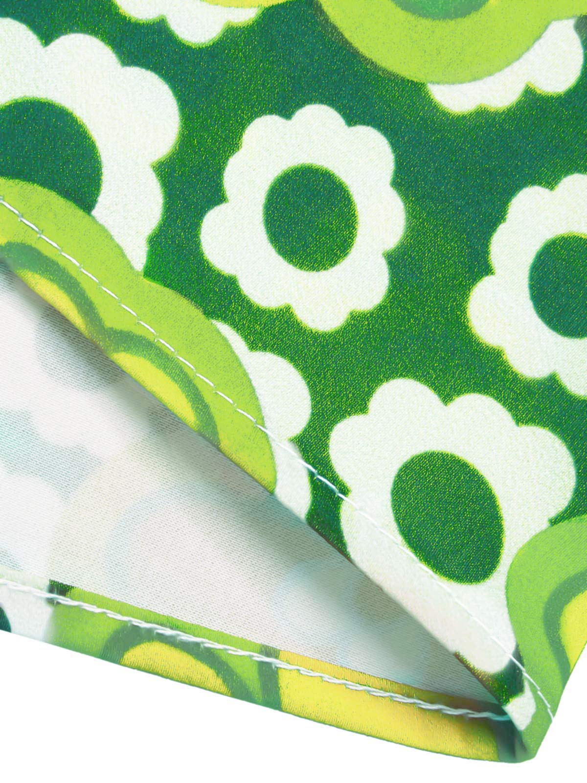 1960s Tie Neck Floral Sleeveless Top - Image 7