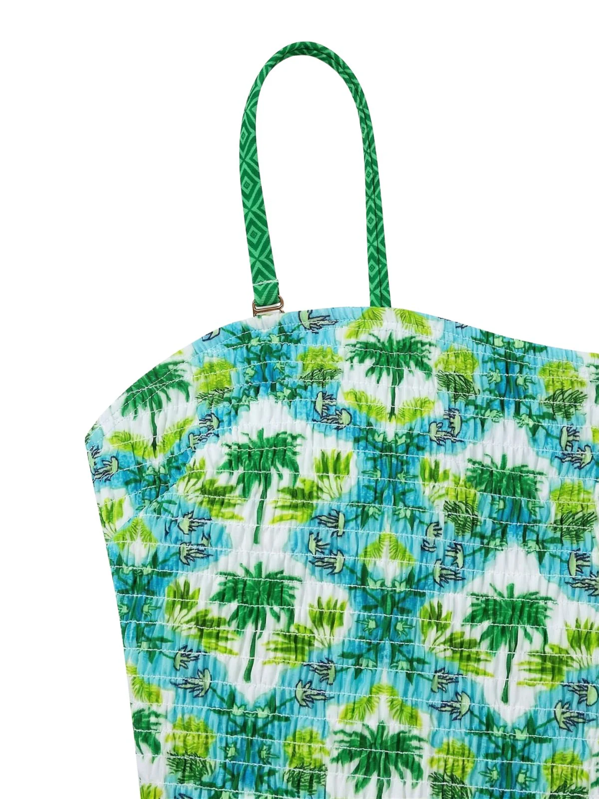 1960s Tropical Coconut Palm Tree Print Swimsuit - Image 3