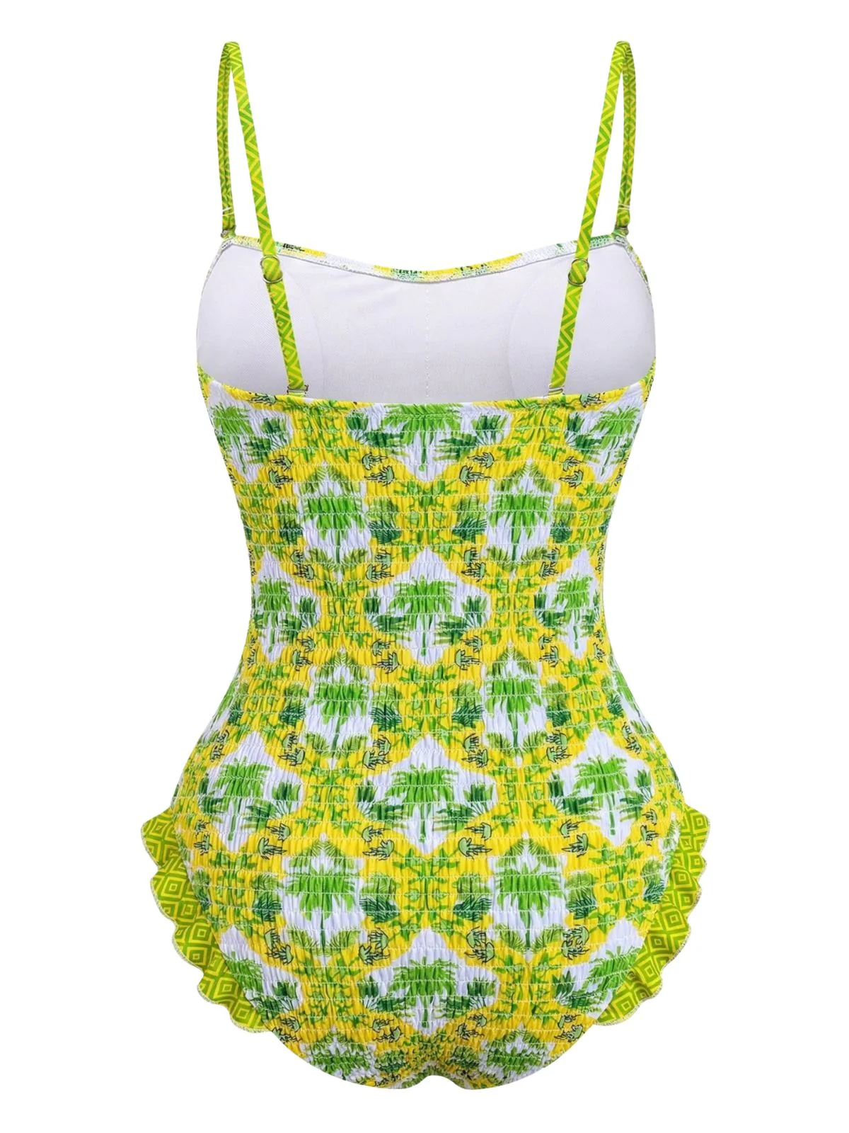 1960s Tropical Coconut Palm Tree Print Swimsuit - Image 6