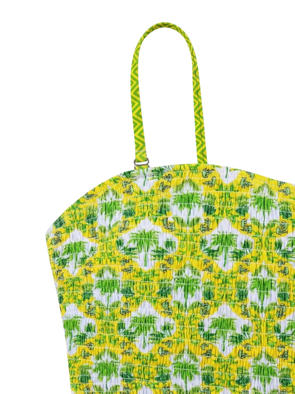 1960s Tropical Coconut Palm Tree Print Swimsuit - Image 7
