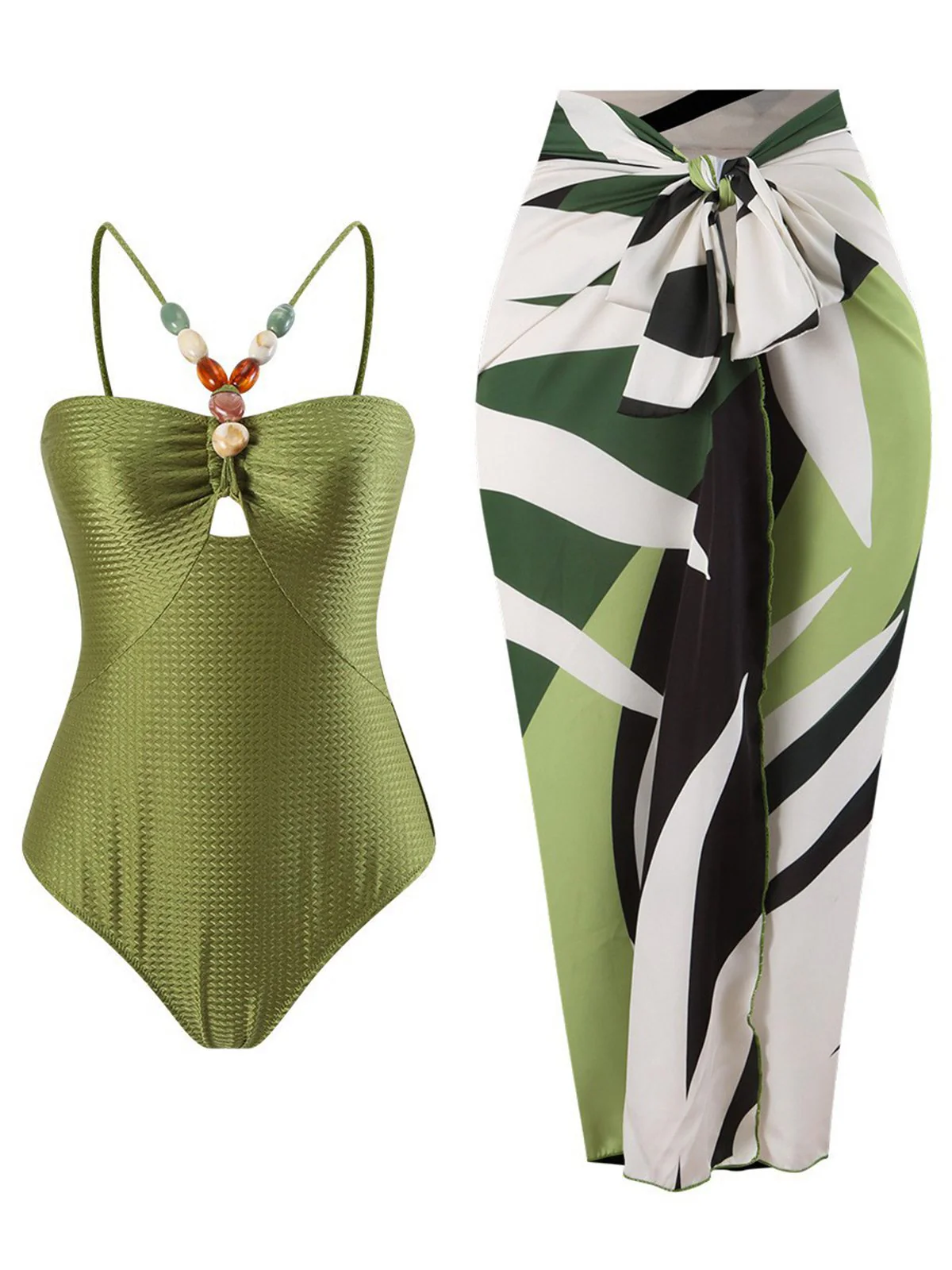 1960s Tropical Plant Cover-up - Image 5