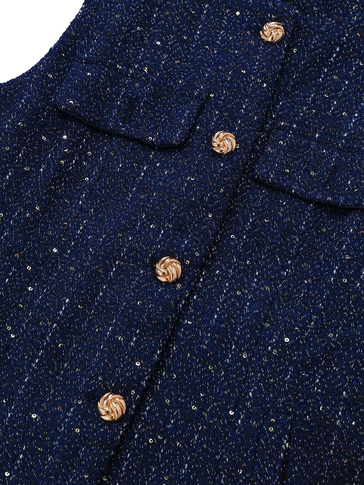 1960s Tweed Solid Button Belted Vest - Image 6