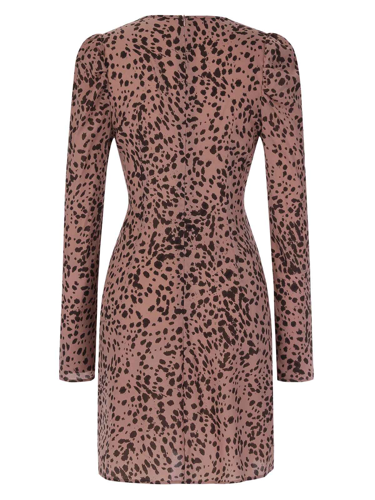 1960s V-Neck Dots Ruffle Wrap Dress - Image 2