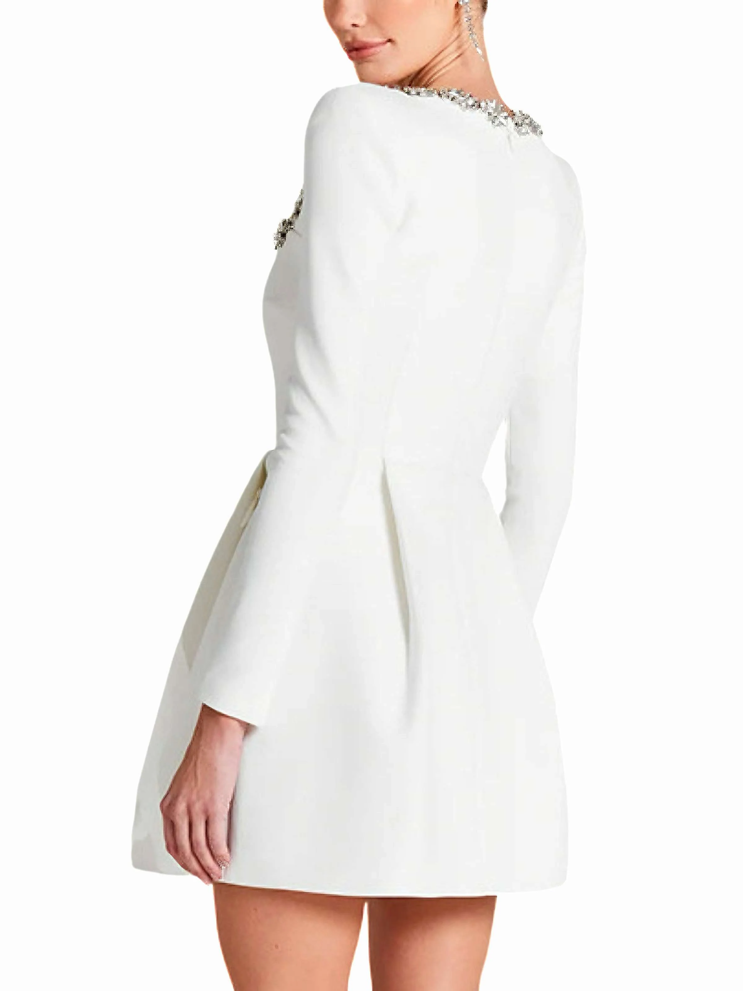 1960s Velvet Diamond Square Neck Dress - Image 7