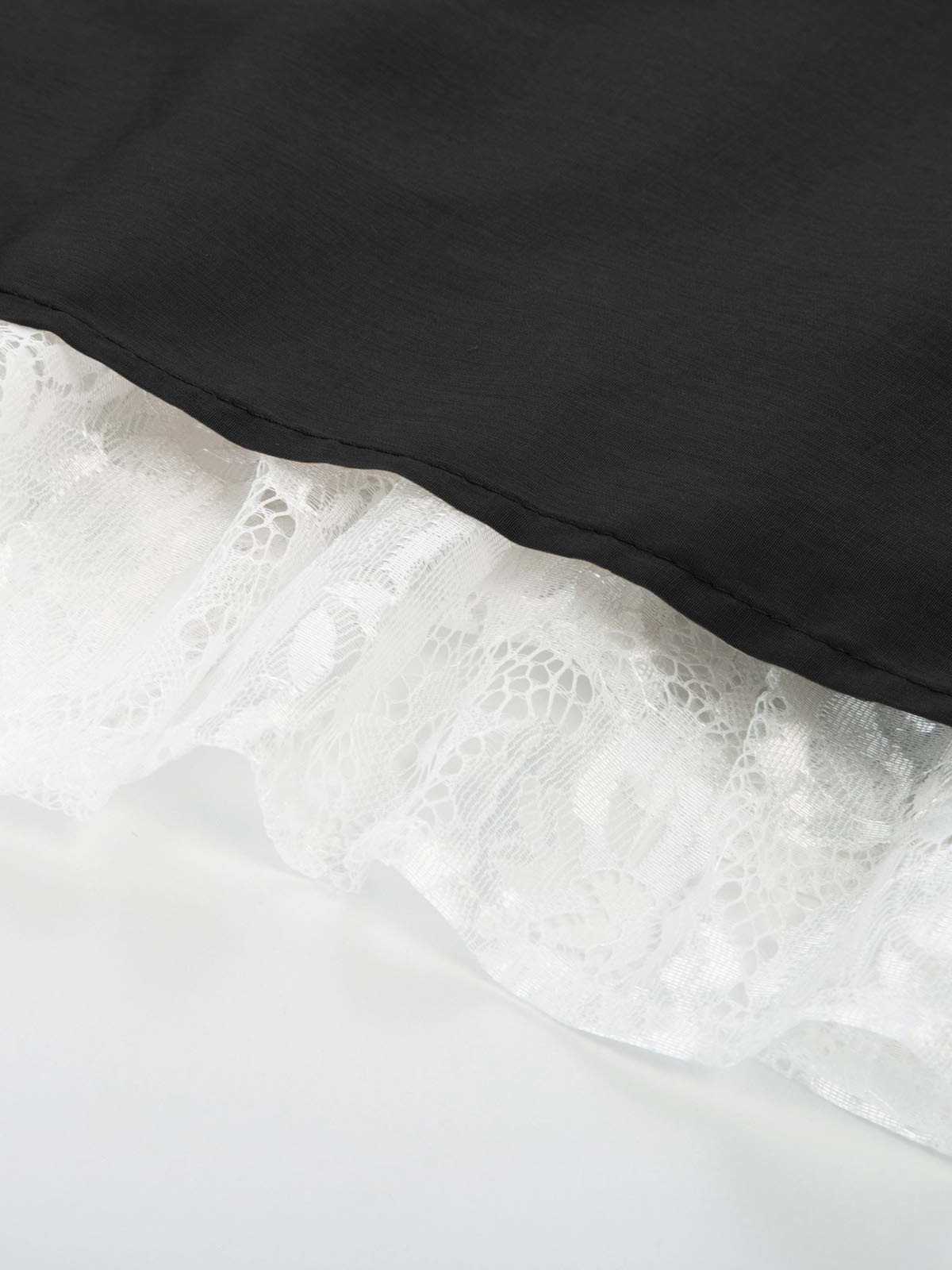 1960s Victorian-Style Ruched Lace Maxi Skirt - Image 10