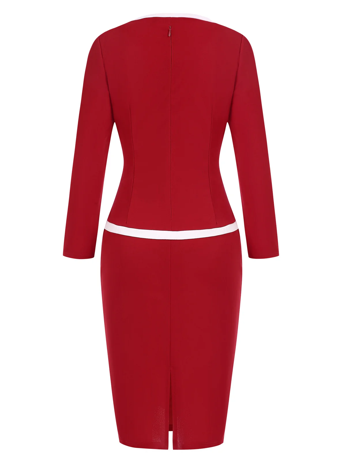 1960s Vintage Fake-Two Pieces Pencil Dress - Image 6