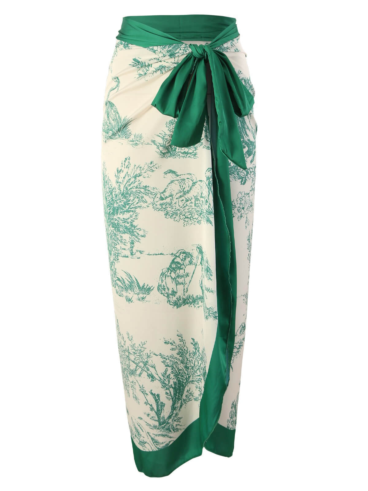 1960s Vintage Ink Floral Swimsuit & Cover-Up - Image 3