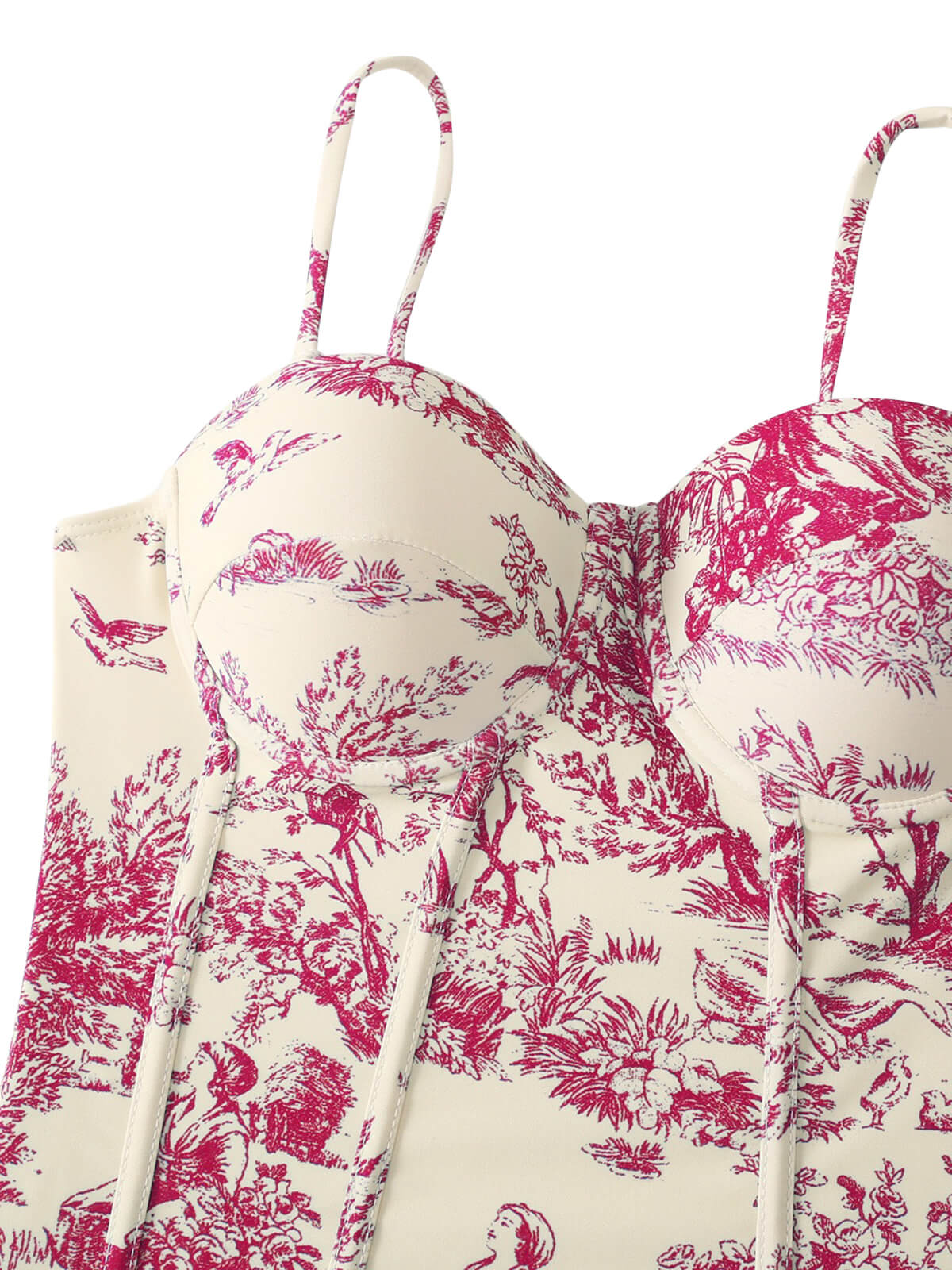 1960s Vintage Ink Floral Swimsuit & Cover-Up - Image 6