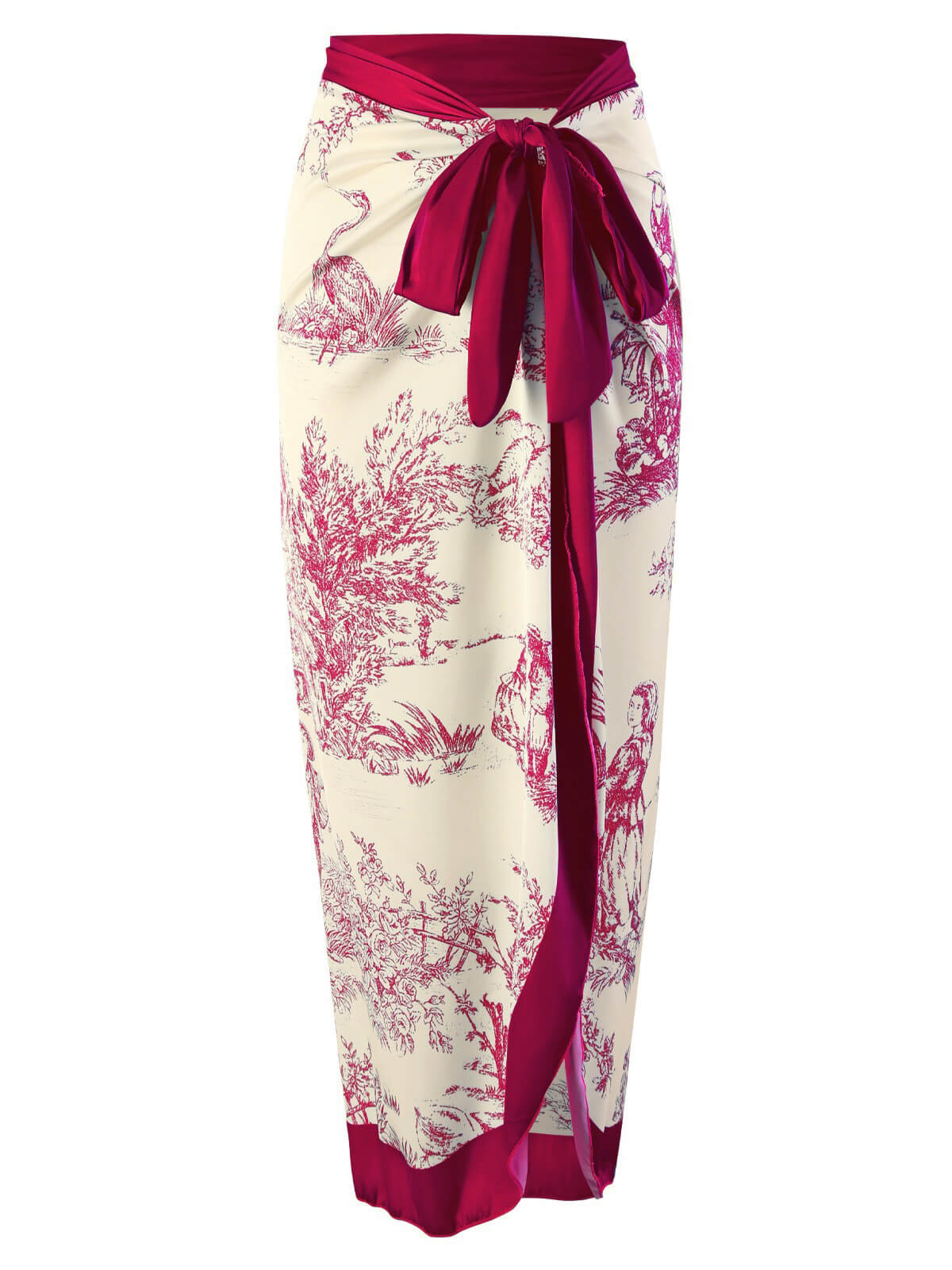 1960s Vintage Ink Floral Swimsuit & Cover-Up - Image 7