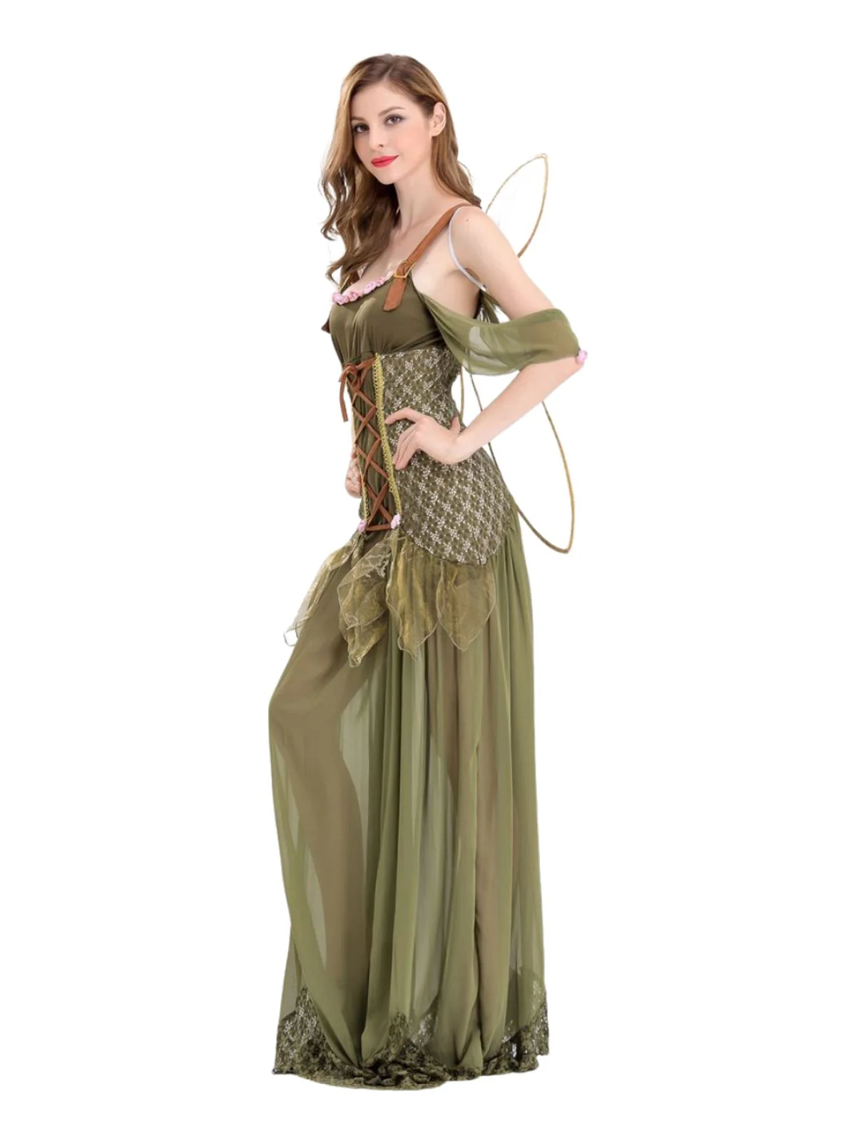 1970s Angle Flower Fairy Costume Dress With Wings - Image 2