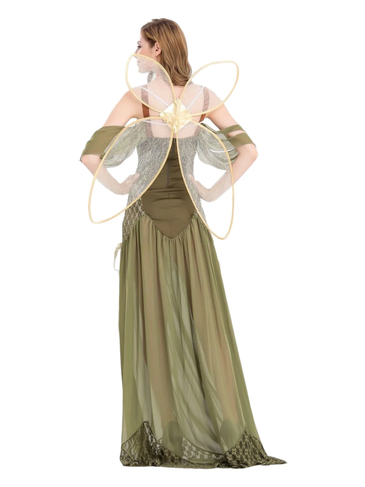 1970s Angle Flower Fairy Costume Dress With Wings - Image 4