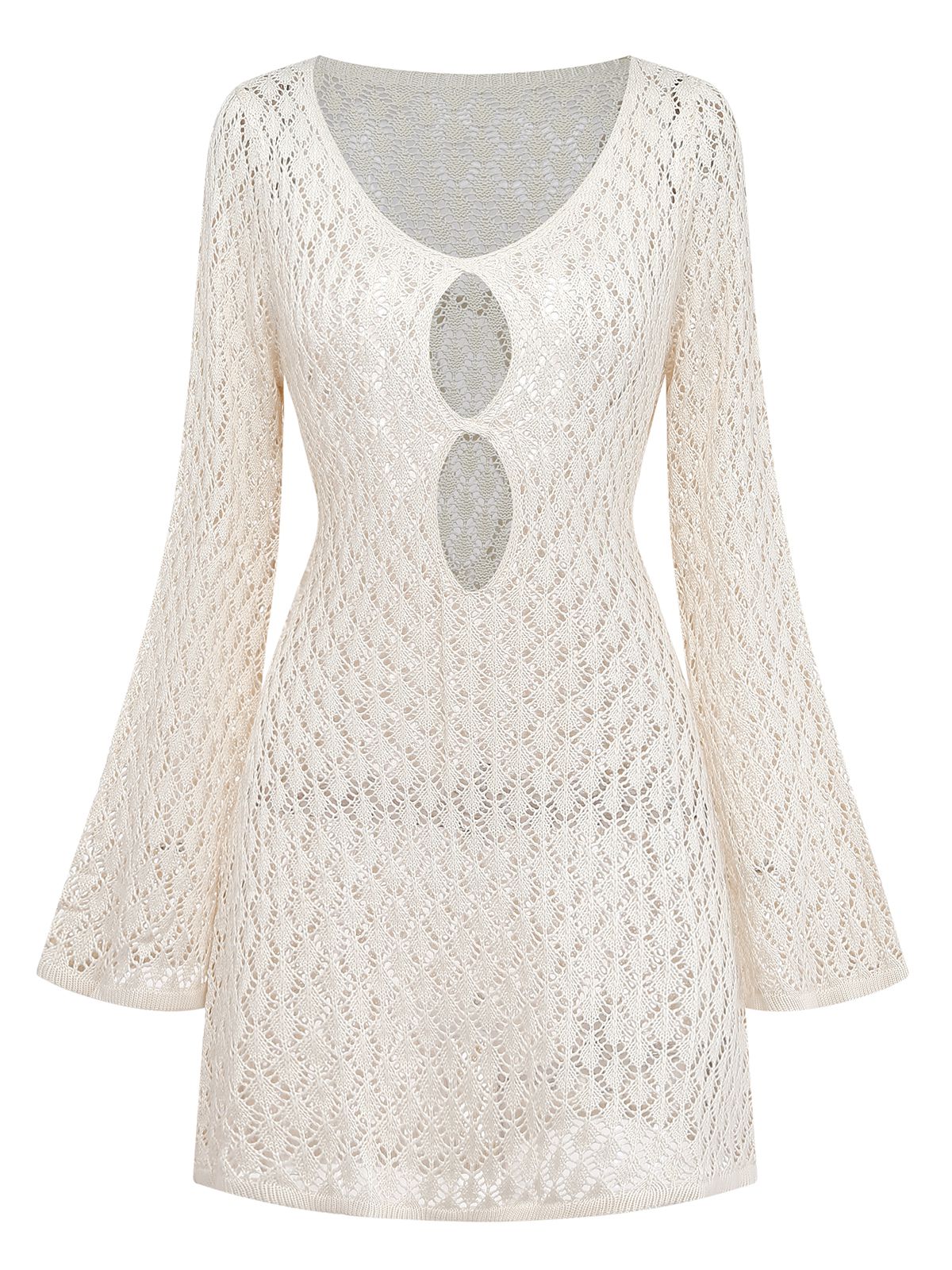 1970s Boho Crochet Hollow-Out Cover-Up - Image 2