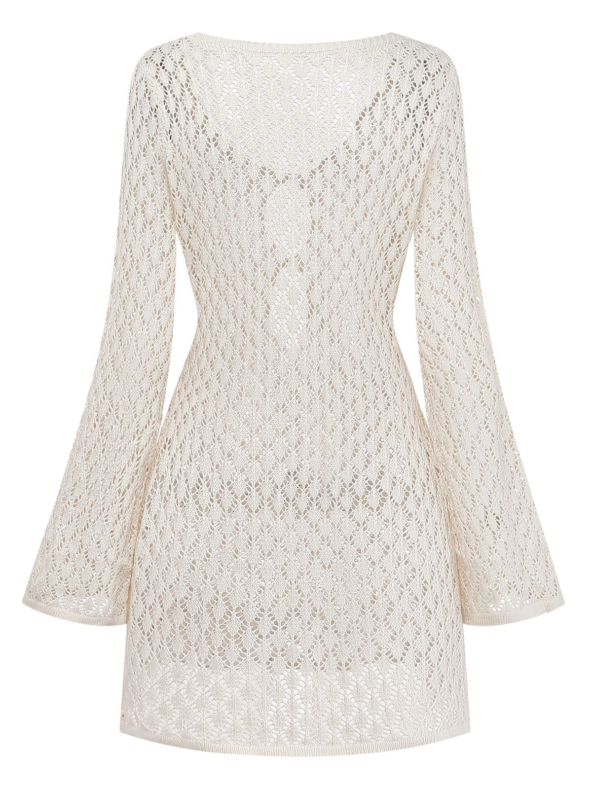 1970s Boho Crochet Hollow-Out Cover-Up - Image 3