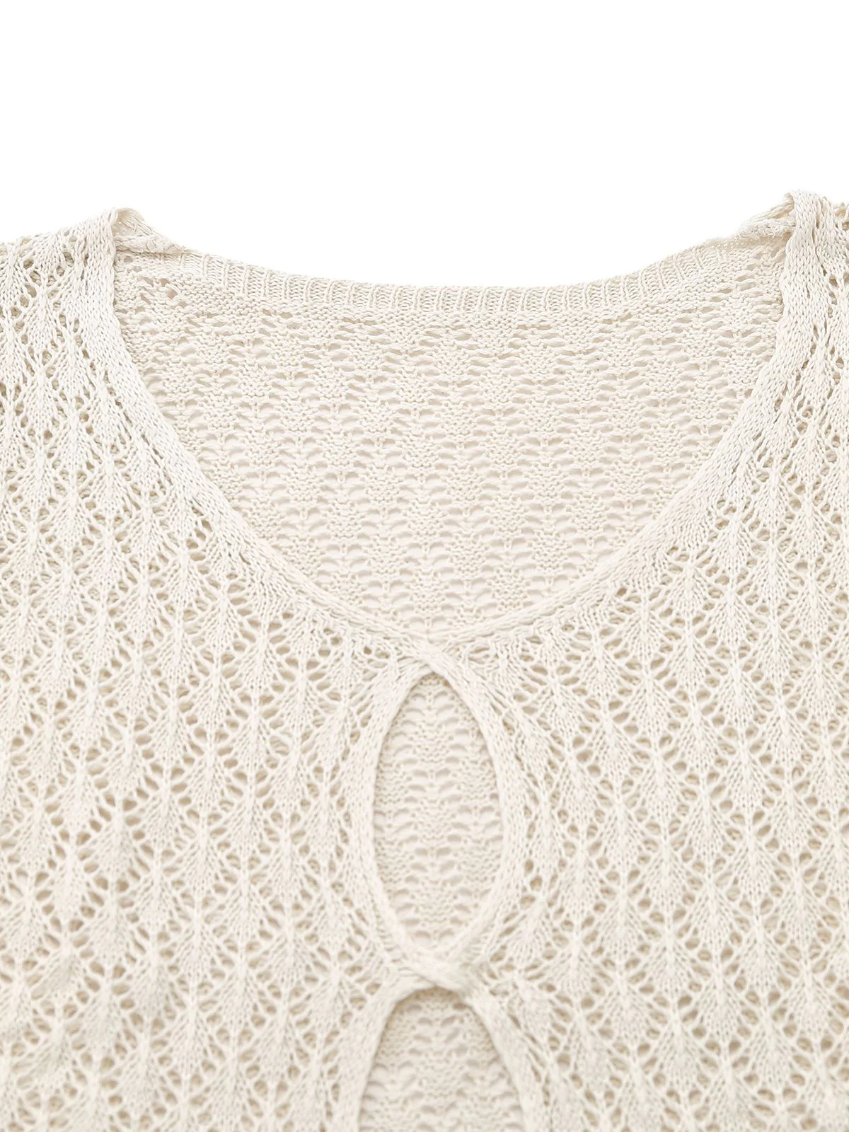 1970s Boho Crochet Hollow-Out Cover-Up - Image 4