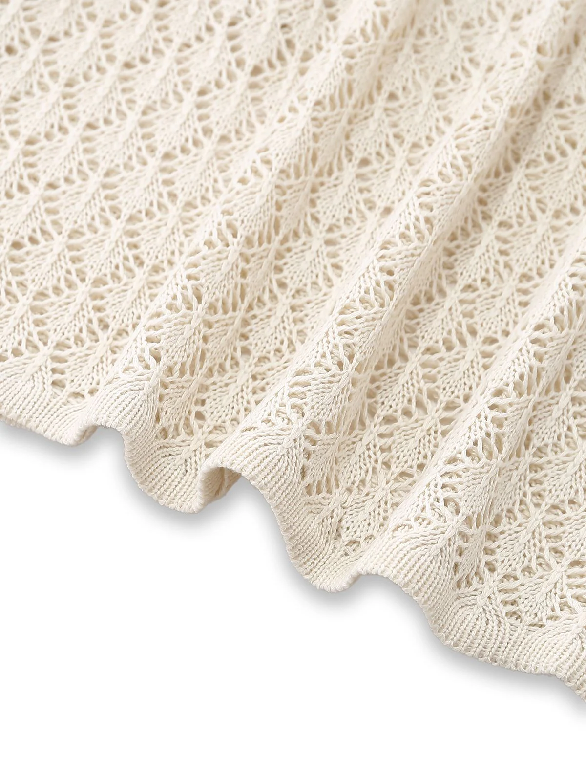 1970s Boho Crochet Hollow-Out Cover-Up - Image 6