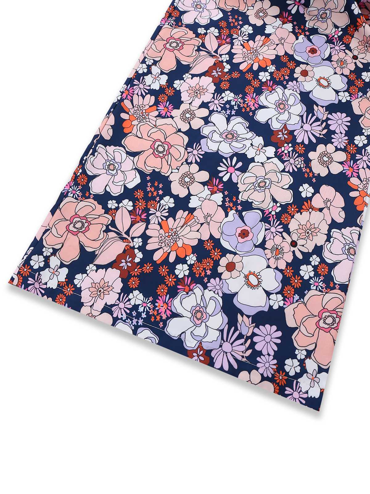 1970s Boho Floral Smocked Jumpsuit - Image 4