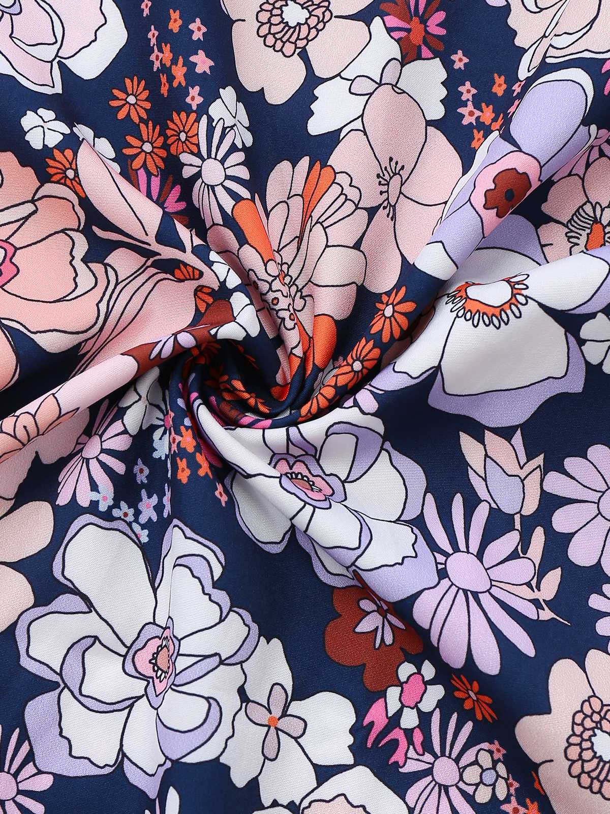 1970s Boho Floral Smocked Jumpsuit - Image 5